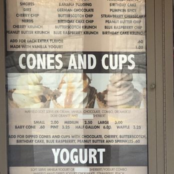 The Dairy Barn - Menu options - Ice Cream & Frozen Yogurt Near Me - Athens, Tennessee