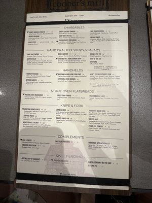 Menu photo 2 Cooper's Mill Bethesda, MD