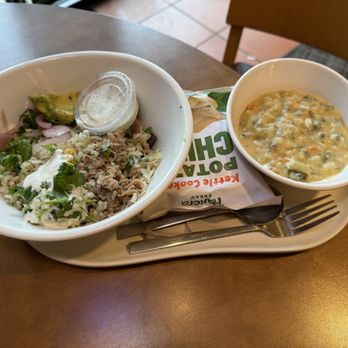Panera Bread - Carnitas elote market bowl and Cream of Chicken & Wild Rice Soup - Salad Near Me - Chesterfield, Missouri