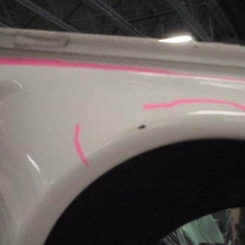 Passport Collision Center - Misaligned door has caused paint chipping. - Body Shops Near Me - Suitland, Maryland