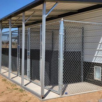 The Doggie Dorm - Outdoor kennels that connect to an indoor kennel via a dog door - Pet Boarding Near Me - Norman, Oklahoma The Doggie Dorm - Outdoor kennels that connect to an indoor kennel via a dog door - Pet Boarding Near Me - Norman, Oklahoma