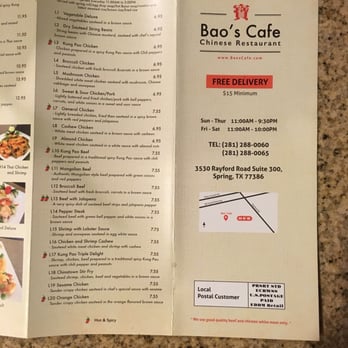 Bao's Cafe - Chinese Near Me - Spring, Texas Bao's Cafe - Chinese Near Me - Spring, Texas