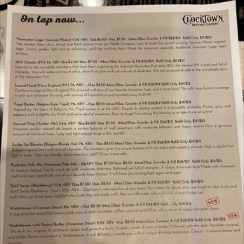 Clocktown Brewing Company - Beer menu - Breweries Near Me - Thomaston, Connecticut