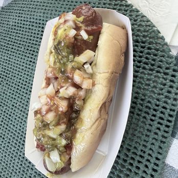 Bodega Food - All beef with onions, relish, mustard and catchup. - Pizza Near Me - Harrisburg, Pennsylvania
