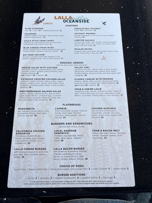 Menu photo 2 Lalla Grill Oceanside Monterey, CA Menu photo 2 Lalla Grill Oceanside Monterey, CA