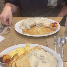 Chicken fried steak & biscuits and gravy.