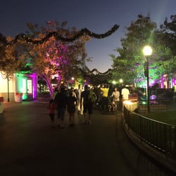 Taste Of Orleans - The Area Lit Up in Mardi Gras Colors