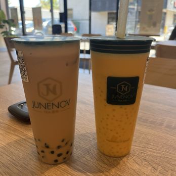 Junenov Tea - B1. Classic Boba Milk Tea Mango sago - Bubble Tea Near Me - Pleasanton, California