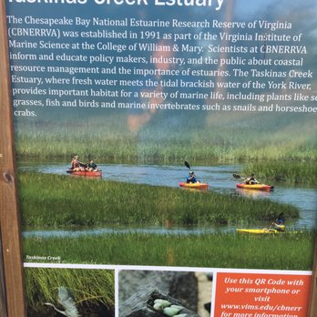 York River State Park - Takinas Creek Estuary info sign - Parks Near Me - Williamsburg, Virginia