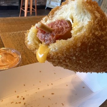 Mochinut - Cerritos - Cheddar Cheese Corndog - Hot Dogs Near Me - Cerritos, California Mochinut - Cerritos - Cheddar Cheese Corndog - Hot Dogs Near Me - Cerritos, California