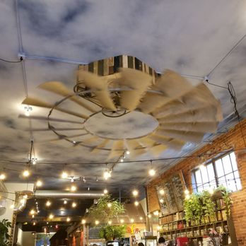 Taproot Lounge & Cafe - The multiblade windmill posing as a ceiling fan. - Lounges Near Me - Salem, Oregon