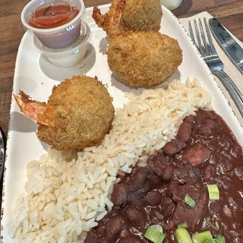 Orleans Seafood Kitchen - Stuffed shrimp with red beans and rice - Seafood Near Me - Fulshear, Texas Orleans Seafood Kitchen - Stuffed shrimp with red beans and rice - Seafood Near Me - Fulshear, Texas
