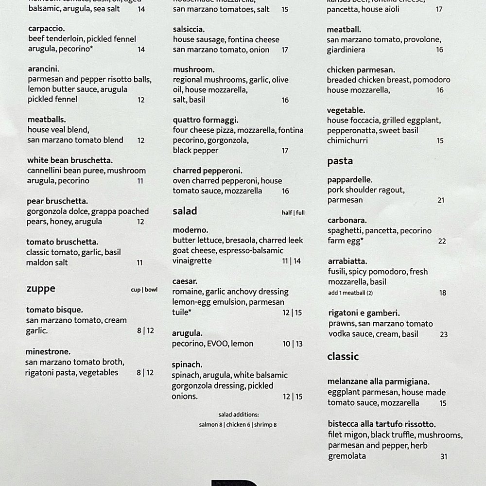 Plate - Lunch Menu - Italian Near Me - Leawood, Kansas