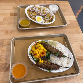 Tikka Shack Indian Grub - Veg biryani and lamb shish kabab bowl - Indian Near Me - Virginia Beach, Virginia