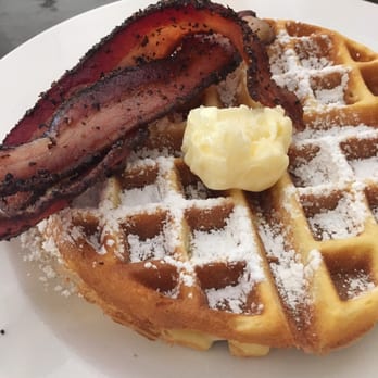 Matt's Big Breakfast - Im ready for my close up!!  Perfect consistency on the bacon and the waffle!! - Breakfast & Brunch Near Me - Phoenix, Arizona