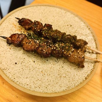 Yokai Izakaya - Yuzu kosho chicken skewers - Japanese Near Me - Vaughan, Ontario Yokai Izakaya - Yuzu kosho chicken skewers - Japanese Near Me - Vaughan, Ontario