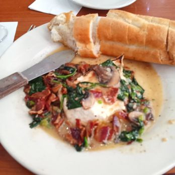 Chill Restaurant & Bar - Savory brie with bacon mushrooms spinach and a slight brandy flavoring. - Bars Near Me - Saint Pete Beach, Florida