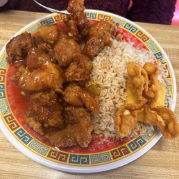 Orange chicken. This is a size small, price is just over $11.