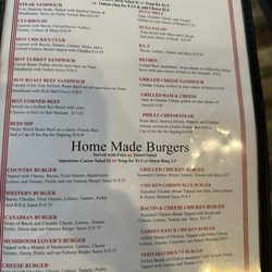 Coast & Country Diner - Lunch menu