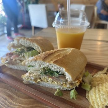 Cafe 33 - Grillmaster Chicken Sub and orange juice - Coffee & Tea Near Me - Sacramento, California Cafe 33 - Grillmaster Chicken Sub and orange juice - Coffee & Tea Near Me - Sacramento, California