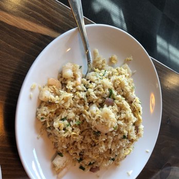Basil Ginger - Shrimp fried rice ($16). Skewed more Chinese style vs. Thai style. - Sushi Bars Near Me - Wasilla, Alaska Basil Ginger - Shrimp fried rice ($16). Skewed more Chinese style vs. Thai style. - Sushi Bars Near Me - Wasilla, Alaska