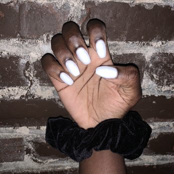 Viet Traditional Nails - White SNS Coffin Style Nails - Nail Salons Near Me - Decatur, Georgia Viet Traditional Nails - White SNS Coffin Style Nails - Nail Salons Near Me - Decatur, Georgia