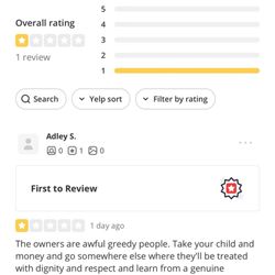 911 Driving School of Puyallup - This is a screenshot of the only review this business had prior to mine.