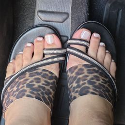 Off-white pearl pedicure done by Mr. Le Off-white pearl pedicure done by Mr. Le