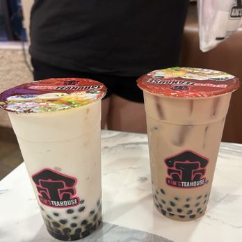 Kim's Tea House - Left: Vanilla Smoothie Right: Cream Tea - Bubble Tea Near Me - Houston, Texas Kim's Tea House - Left: Vanilla Smoothie Right: Cream Tea - Bubble Tea Near Me - Houston, Texas
