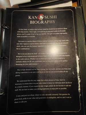 Menu photo 1 Kan Sushi Honolulu, HI Menu photo 1 Kan Sushi Honolulu, HI