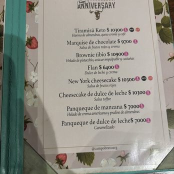 Campobravo - Dessert menu - Steakhouses Near Me - Buenos Aires, C