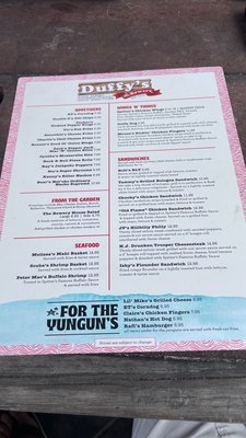 Menu photo 1 Duffy's Tavern Myrtle Beach, SC Menu photo 1 Duffy's Tavern Myrtle Beach, SC