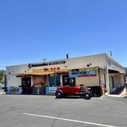 Hot Rod parking, just outside the patio