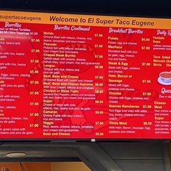 El Super Taco - September 2022 Menu
