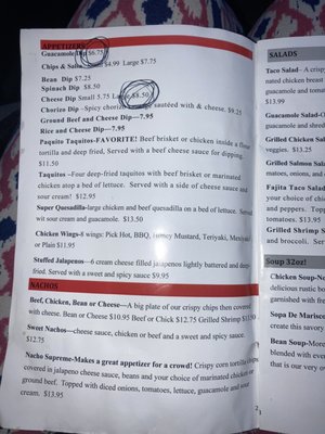 Menu photo 2 Rosalia's Mexican Restaurant Orangeburg, SC
