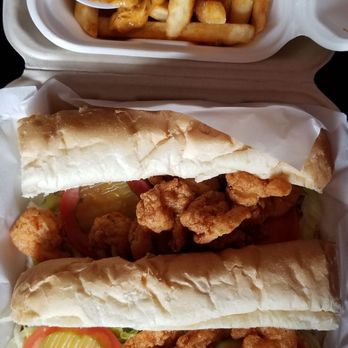 Poboyz - 12" fried shrimp po'boy + fries w/ remoulade sauce - Cajun/Creole Near Me - Tigard, Oregon Poboyz - 12" fried shrimp po'boy + fries w/ remoulade sauce - Cajun/Creole Near Me - Tigard, Oregon