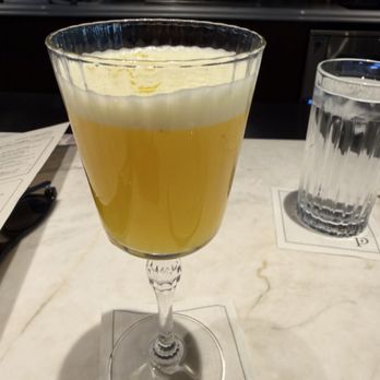 Pinyon - Saffron gin sour - Mediterranean Near Me - Scottsdale, Arizona Pinyon - Saffron gin sour - Mediterranean Near Me - Scottsdale, Arizona