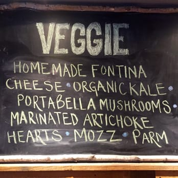 American Flatbread - Chalk board with easy-to-read large writing, showing the day's "veggie pizza" special. - Pizza Near Me - Georgetown, Massachusetts American Flatbread - Chalk board with easy-to-read large writing, showing the day's "veggie pizza" special. - Pizza Near Me - Georgetown, Massachusetts