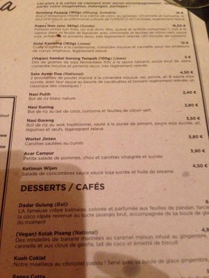 Menu photo 3 Indonésia Paris, 75 Menu photo 3 Indonésia Paris, 75