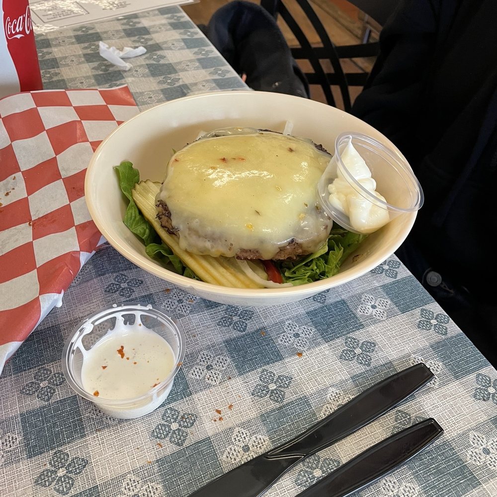 Dan's The Grub Shack - Cheeseburger sans the bun - Burgers Near Me - Atascadero, California Dan's The Grub Shack - Cheeseburger sans the bun - Burgers Near Me - Atascadero, California