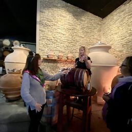 Barrel tasting at Somerset Winery on our tour.