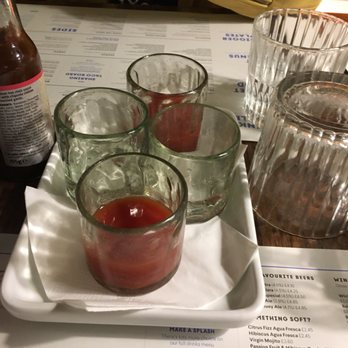 Wahaca - Mezcal shots w/ tomato juice - Mexican Near Me - London, XGL
