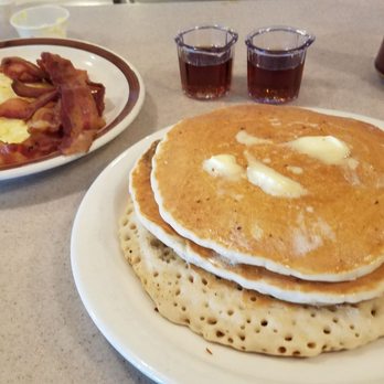 Waffle Shop - 3 pancakes, 4 bacon, two eggs, YUM! - Breakfast & Brunch Near Me - Jackson, California Waffle Shop - 3 pancakes, 4 bacon, two eggs, YUM! - Breakfast & Brunch Near Me - Jackson, California