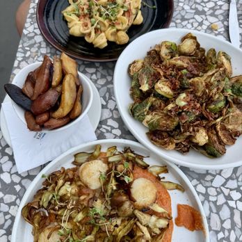 Tom Ham's Lighthouse - CREAMY TUSCAN SALMON, PAN SEARED SCALLOPS, BRUSSEL SPROUTS, PEARL POTATOES - Breakfast & Brunch Near Me - San Diego, California Tom Ham's Lighthouse - CREAMY TUSCAN SALMON, PAN SEARED SCALLOPS, BRUSSEL SPROUTS, PEARL POTATOES - Breakfast & Brunch Near Me - San Diego, California