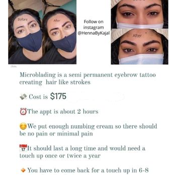 Henna By Kajal - Microblading eyebrows
By appointment only - Henna Artists Near Me Henna By Kajal - Microblading eyebrows
By appointment only - Henna Artists Near Me