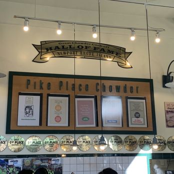 Pike Place Chowder - Wall of accolades - Seafood Near Me - Seattle, Washington Pike Place Chowder - Wall of accolades - Seafood Near Me - Seattle, Washington