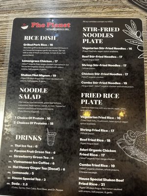 Menu photo 1 Pho Planet Upland, CA