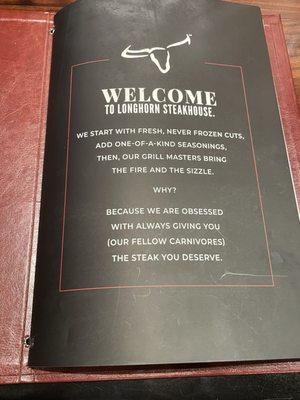 Menu photo 8 LongHorn Steakhouse Altamonte Springs, FL