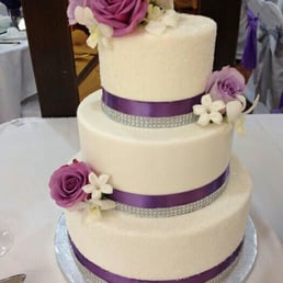 Flowers on the cake.