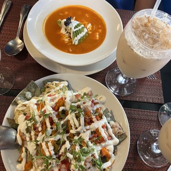 Blue Corn - nachos with chicken and tortilla soup - Cocktail Bars Near Me - Philadelphia, Pennsylvania Blue Corn - nachos with chicken and tortilla soup - Cocktail Bars Near Me - Philadelphia, Pennsylvania